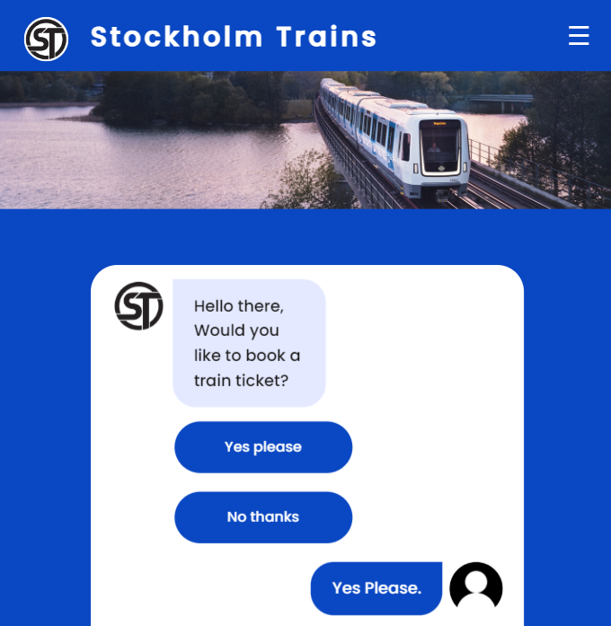 chatbot for booking train tickets